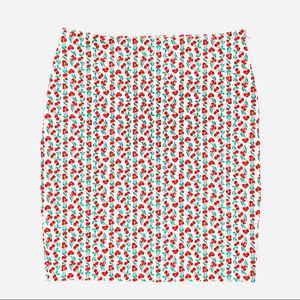 C. Wonder Cherry Print Pencil Skirt
